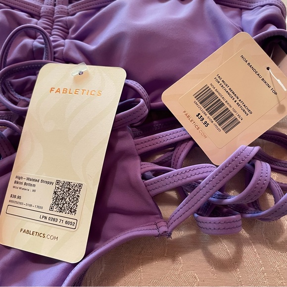 Fabletics Wrap Around Bandeau Bikini Top And Strappy Bikini Bottom Set Size XS - Picture 7 of 7